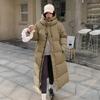 Women Casual Sweet Long Sleeve Single Breasted Super Long Parkas 2023 Winter Oversized Outerwear Jacket Warm Thick Solid Coat