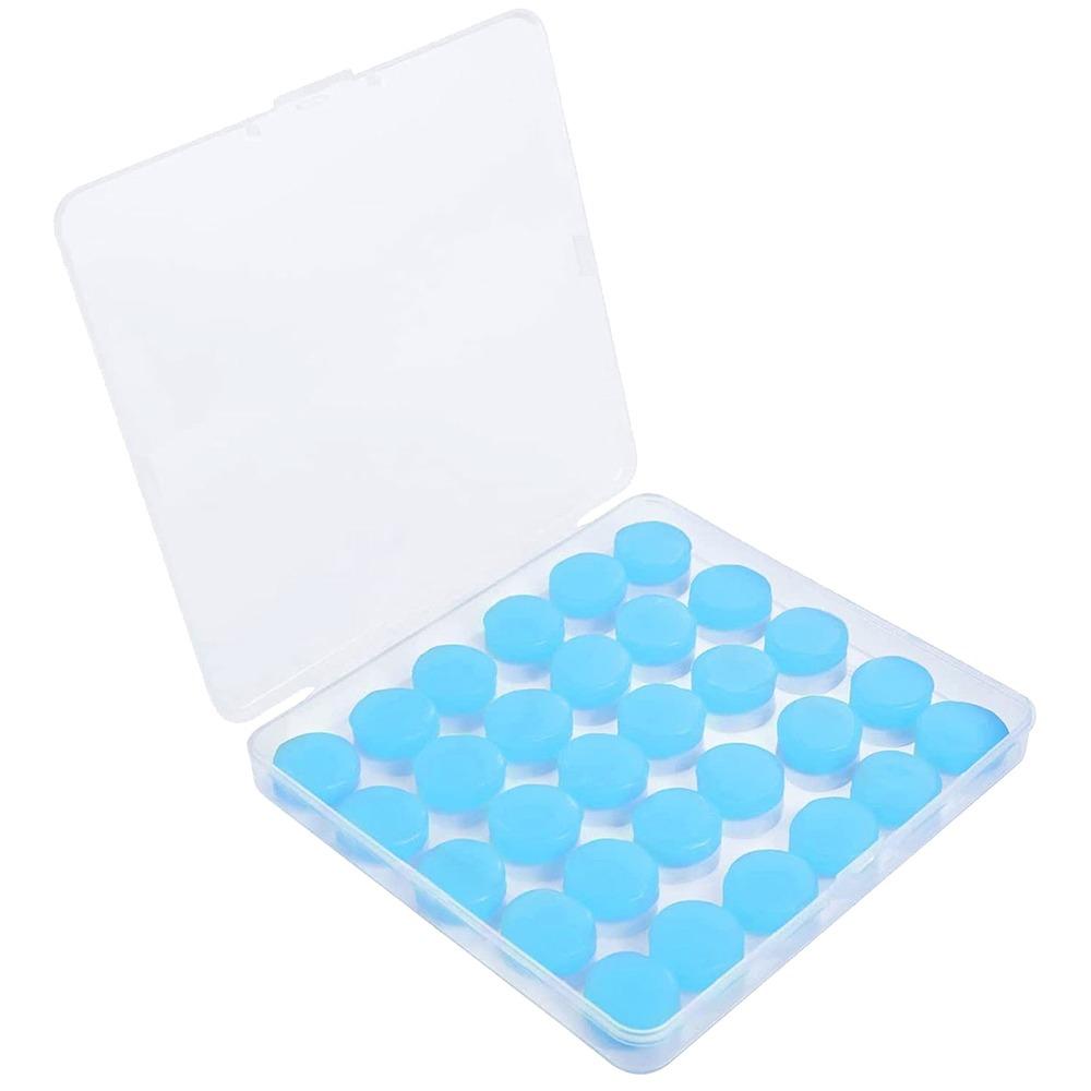 30Pcs Flexible Noise Reduction Earplugs Silicone Sound Insulation Earplug for Sleeping Swimming