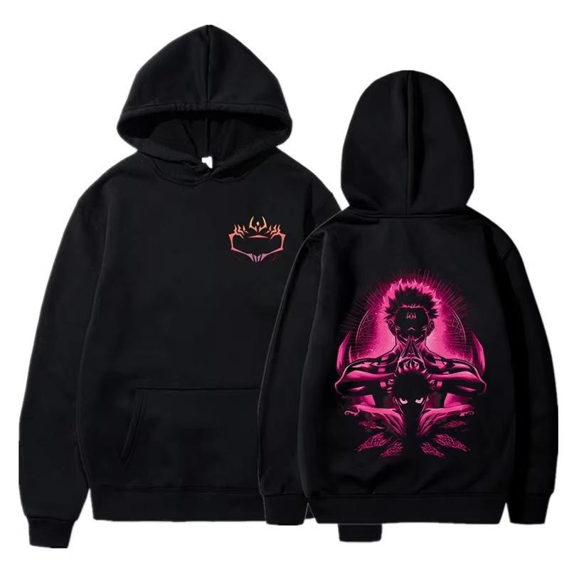 Anime, Spell Back to War Series, Printed Street Tide Not Cotton Hooded Sweater