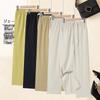 Женские летние брюки с высокой посадкой и прямыми штанинами 2025 - Свободные, тонкие, повседневные для мам среднего и пожилого возраста