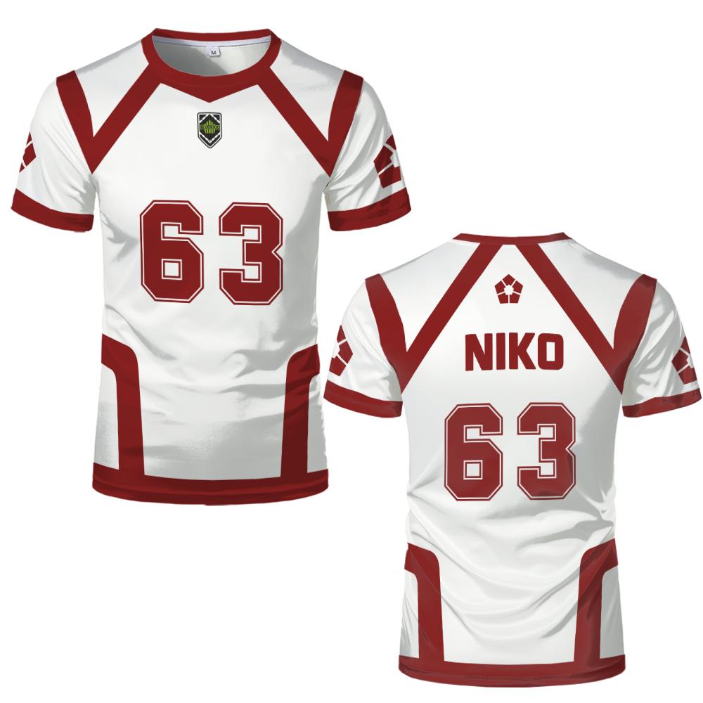 Сезон 2 Новый узор Five Person VL Replika Аниме Uber Blue Lock 3D Косплей Футболки Футболка Футболка с узором Futsal Футболка