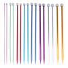Single 2 Aluminum Knitting Needles Pins Straight Point DIY Pcs Weaving Tool