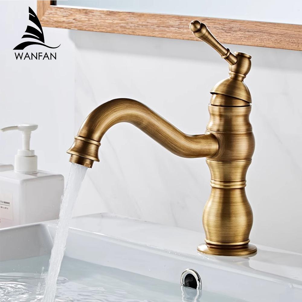 Basin Faucets Modern Antique Bathroom Faucet Waterfall Faucets Single Hole Cold and Hot Water Tap Basin Faucet Mixer Taps 855975