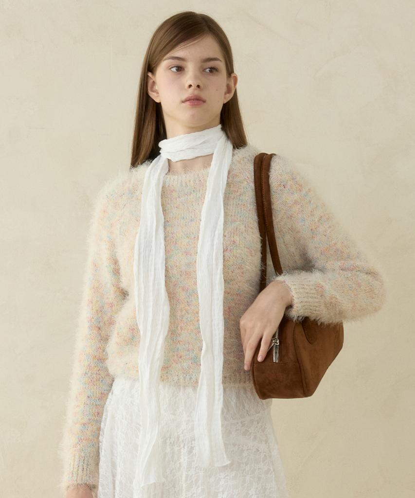 PINK PINEAPPLE Pop Corn Soft Knit_Cream