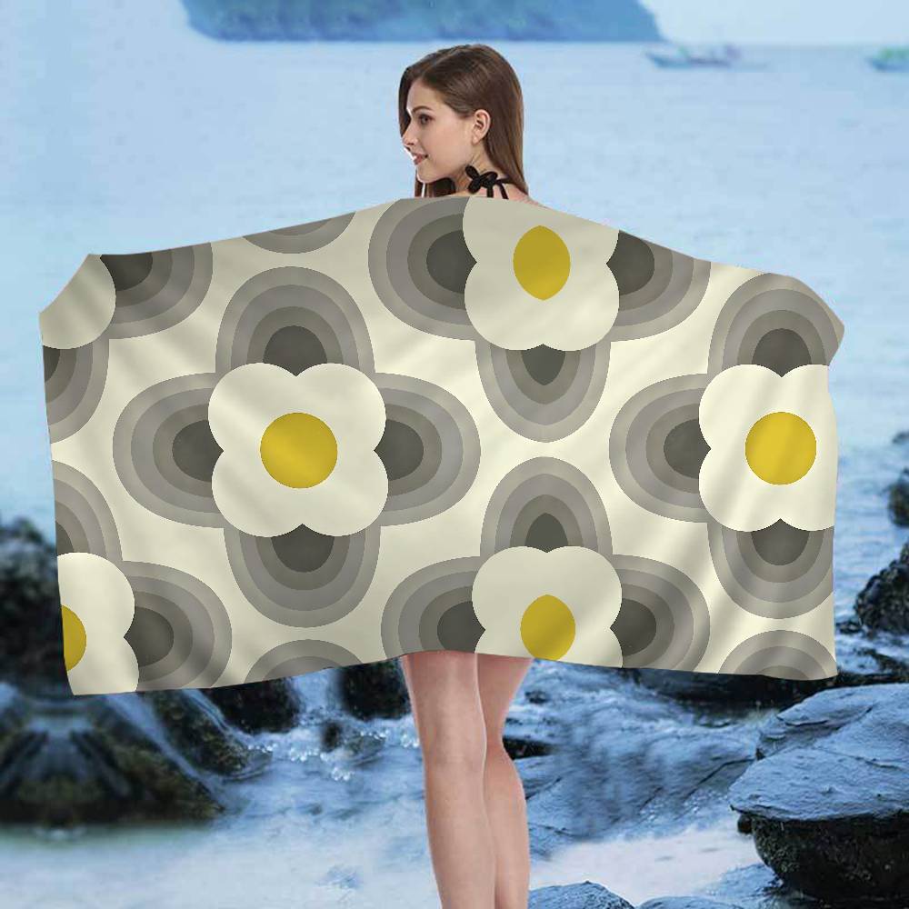Orla Kiely Лист Цветок Большие Микрофибровые Пляжные Полотенца Быстросохнущее Полотенце Песок Пляжные Полотенца Полотенце для Бассейна Для Путешествий Плавание Бассейн Йога