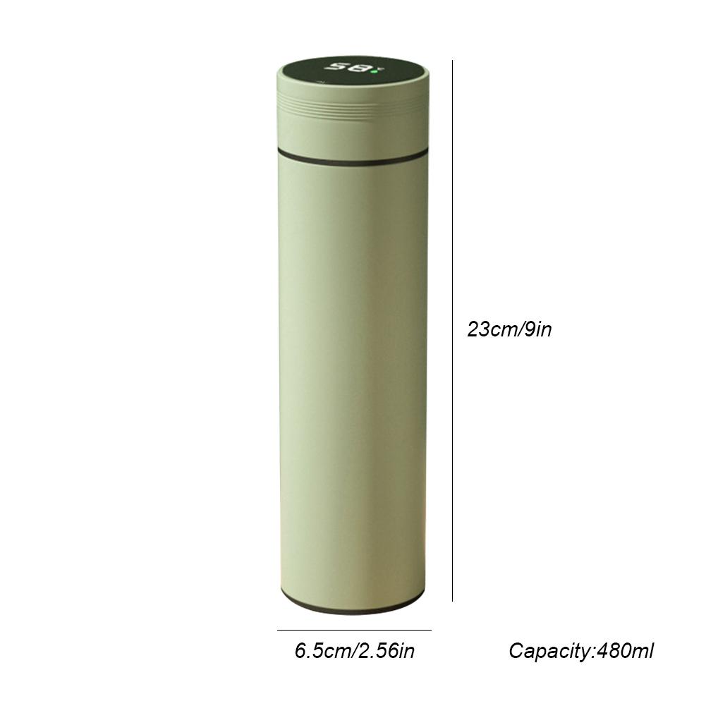 Термос 480 мл с интеллектуальным дисплеем температуры, термокружка из нержавеющей стали, герметичная термокружка для кофе, бутылка для воды с изоляцией