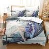 Game Genshin Impact Kamisato Ayaka Bedding Set Duvet Cover Bed Set Quilt Cover Pillowcase Comforter King Queen Size Boys Adult