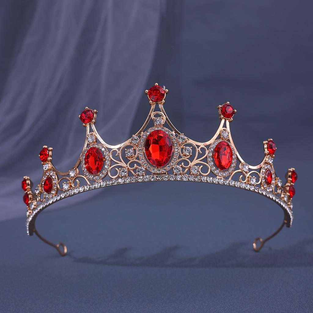 Ретро Барочная Корона Тиара Сплав Стразы Принцесса Сценическое Выступление Маленькая Корона Аксессуары Свадебные Украшения