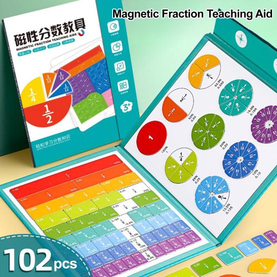 Magnetic Score Book for Students Visual Interactive Learning Tool with Strong Magnets Educational Fraction Puzzle for Classroom And Travel