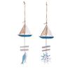 1 Gift Small fish Home Decoration Ocean style Decorative Hanging Ornaments Wooden pendant Crafts
