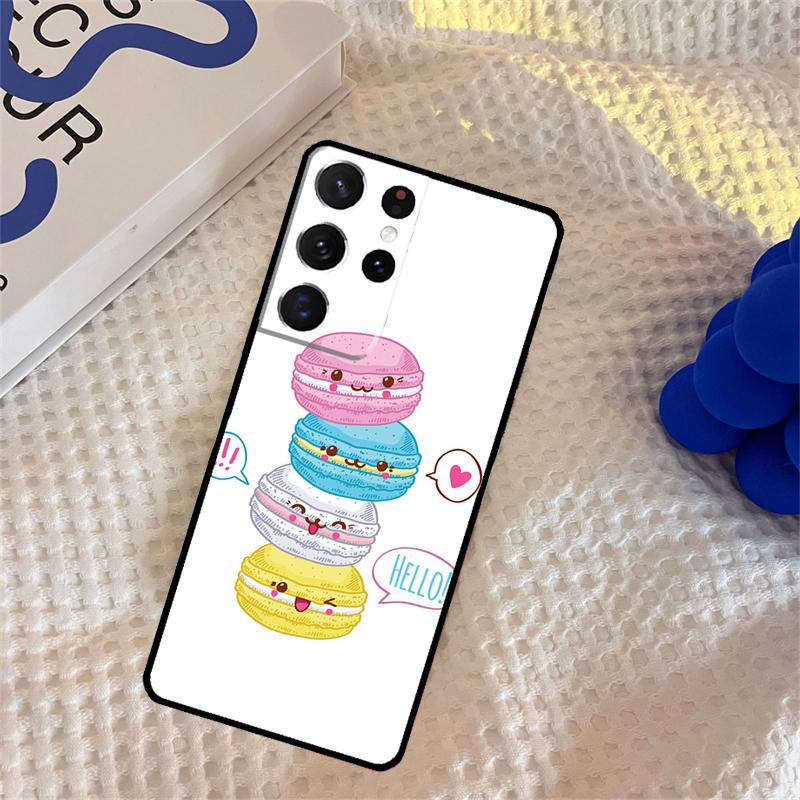 Макаруны Торт Десерт Милый Чехол Для Телефона Для Samsung Galaxy S25 Ultra S9 S10 S20 S22 S21 S23 FE S24 Plus Защитная Крышка