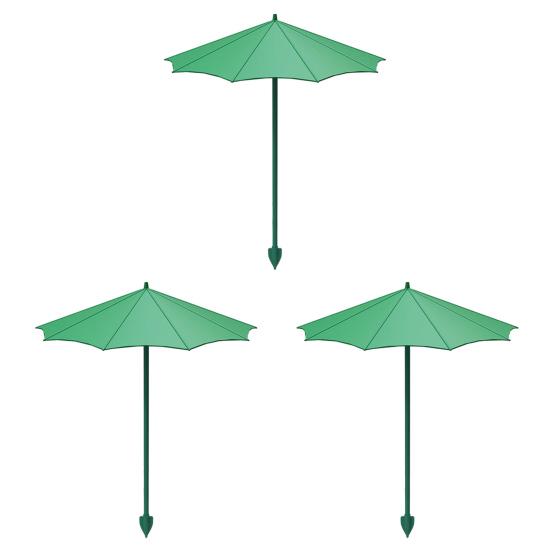 Small Outdoor Parasol 10 Inch Diam Plant Umbrella, UV Protection Shade, Mini Provides Shade Fiberglass Garden Umbrella to ?Defend Plants from