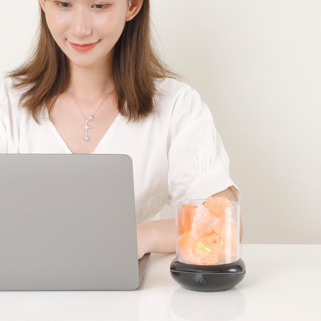 Соляная лампа, гималайский соляной камень, ночник, ароматерапевтический диффузор, диммер, 7 цветов, светодиодный рок