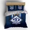 Blue Diamond Soccer Emblem with Stars Print Bedding Set Duvet Cover Pillowcases (1* Duvet Cover 2* Pillowcases Do Not Include Comforter)