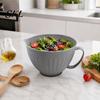 Plastic Bowl for Cake Batter with Pour Spout And Handle, Large Mixing Kitchen Gadgets Baking Cooking Non-Slip Base, Prep Baking, Cooking, Salad,