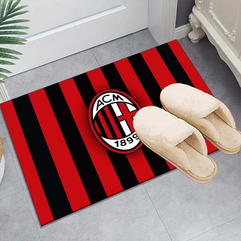1PC Ac Milan Crest Celebration Rug Game Carpet, Floor Mat for Bedroom Living Room Entryway Rug, Home Decor Idea Gift for Christmas birthday