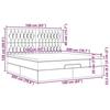 VidaXL Cadre de lit ottoman et matelas gris clair 160x200cm velours, cadre de lit, cadre de lit rembourré, cadre de lit 3313553