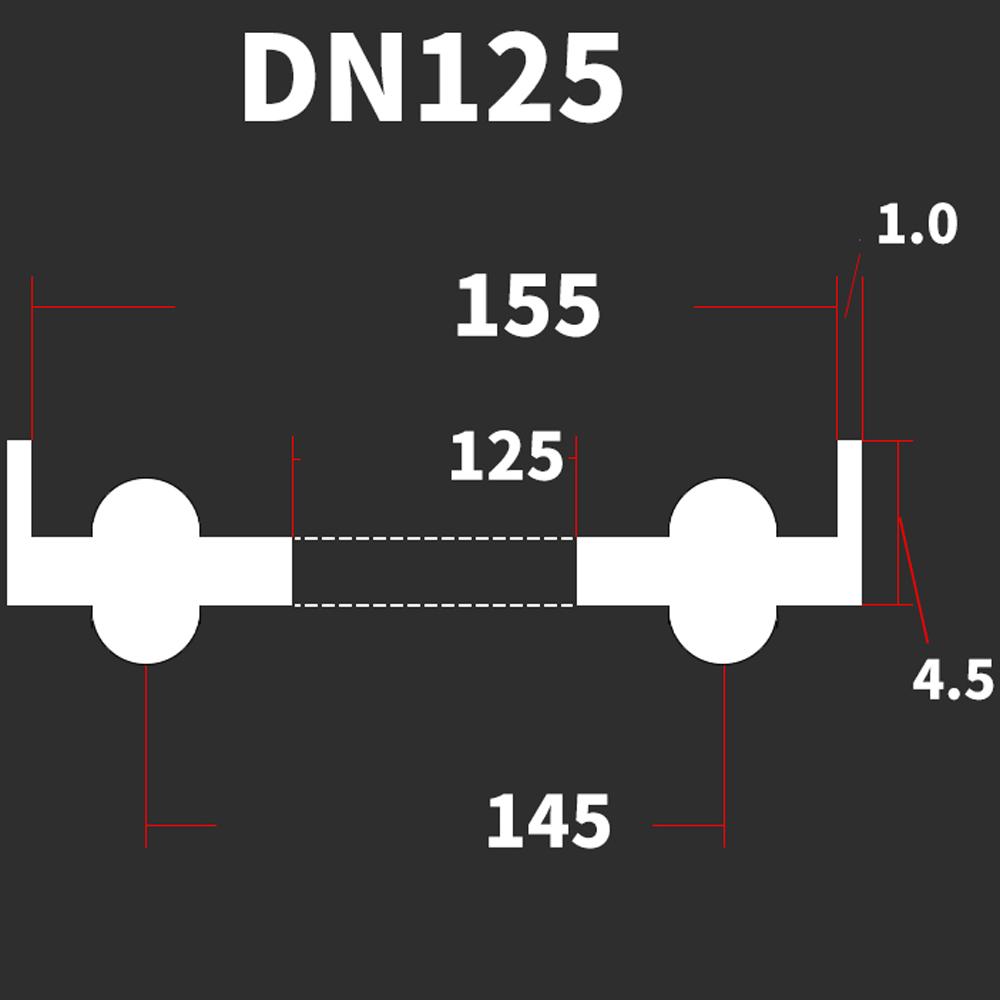 DN10-DN200 Стандарт DIN 3/4" 1.5" 2" -8" Тройной зажим EPDM Санитарная уплотнительная прокладка Лента для домашнего пивоварения