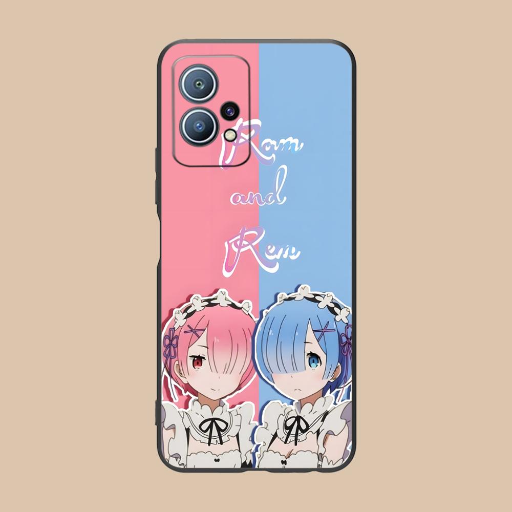 ReZero Rem Ram Matte TPU Mobile Phone Case for Huawei P60 P50 P40 P30 P20 P10 P9 P8 Pro Lite Plus Colorful Printing Cover
