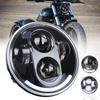 MOVOTOR 5.75" LED Headlight for Harley Dyna Low Rider/Sportster with White DRL, Hi/Lo Beam, Black (1 Piece)