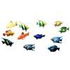 12 шт. Мини-фигурки тропических морских рыбок для домашних животных, игрушка из ПВХ, игрушка для бассейна, мини-морская рыбка для раннего образования