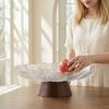 Large Capacity Pedestal Fruit Bowl Plastic Fruit Display Stand Elegant Dried Fruit Plate  Candy