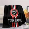 Custom Name Sheffield United Flannel Blanket, High quality Comfortable for All Seasons, Home Decor, Warmth and Comfort