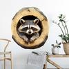 Креативные 3D-наклейки на стену с изображением дупла дерева и енота для гостиной, спальни