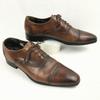 Queen Classic Made In Japan Long Nose Straight Tip Business Shoes Brown Size 40 (25.0)(USED)