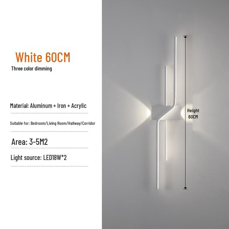 Minimalist Long Strip Light for TV Background, Bedroom, or Staircase Decor