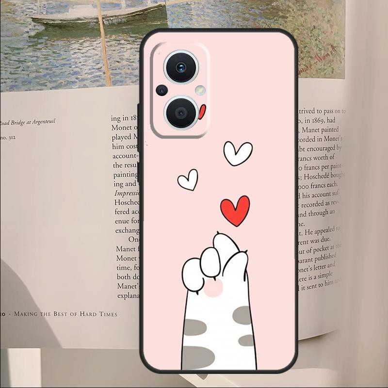 Милый Забавный Рисунок Лапок Кошек Чехол Для OPPO Reno 14F 11F 12F 13F 10 11 12 13 14 Pro 7 8 Lite OPPO Find X6 X8 X9 Pro Чехол