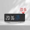 180°Rotation Digital Projection Alarm Clock TEMP Humidity Date Night Mode Snooze Table Clock 12/24H ℃/℉ USB Powered LED Clock