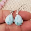Larimar Earrings Lever Back Hook Earring Teardrop Larimar Earring Larimar Gem