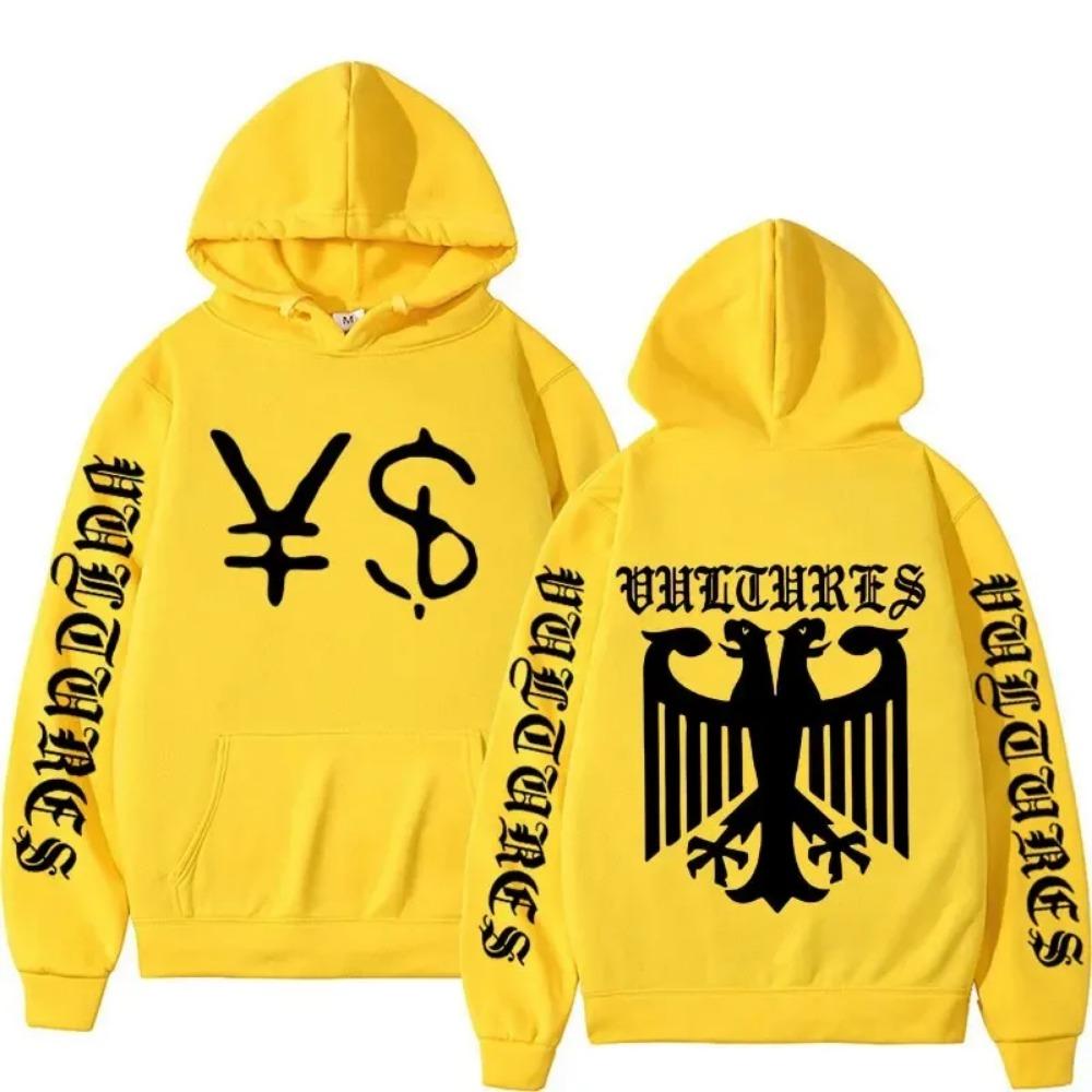 Kanye West Ye Ty Dolla Sign YS Vultures Hoodie Men Women Vintage Hip Hop Rap Hoodies Men Harajuku Fashion Pullover Sweatshirts