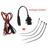 12V Waterproof Motorcycle SAE To USB Phone GPS MP4 Charger Cable Adapter Inline Fuse Power Supply