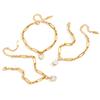 Classic Geometric White Zircon Charm Bracelet For Women 18K PVD Gold Plated Stainless Steel Bracelets Party Jewelry Gifts