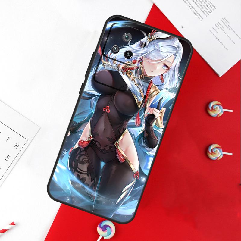 Чехол Genshin Anime Shenhe для Xiaomi 13 12 Lite 12X 11T 12T Pro Чехол для POCO F5 X5 X3 Pro X4 F4 GT F3 C40 M5s