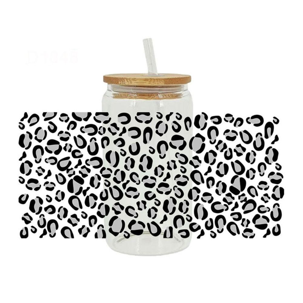 Водонепроницаемая УФ-переносная наклейка DTF, утюг на переносной наклейке на чашку, новая обертка для чашки, стеклянные чашки 16 унций