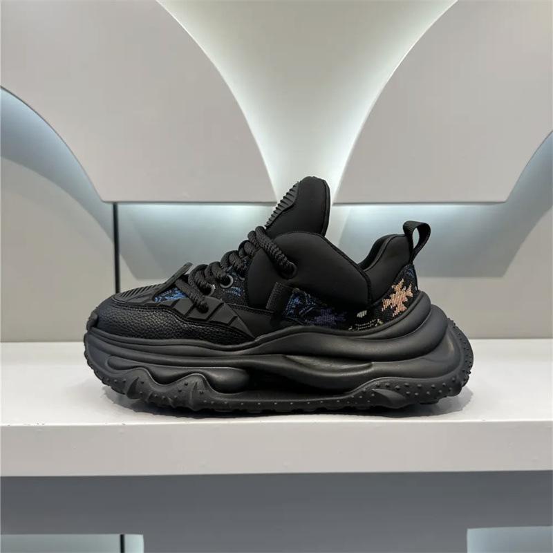 Autumn new dad shoes printing embroidery hollow bottom sports casual shoes platform tide bjd