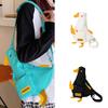 Korean Style Duck Shoulder Bag Canvas Cartoon Chest Bag Lovely Funny Duck Crossbody Bag  Travel