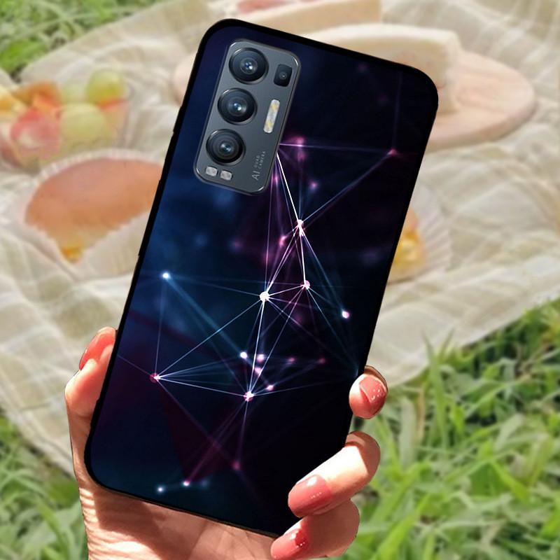 Для OPPO Find X3 Neo Чехол Силиконовый Мягкий Мраморный Черный Бампер Funda Coque для Oppo Find X3 Lite Защитный Capa FindX3 Neo