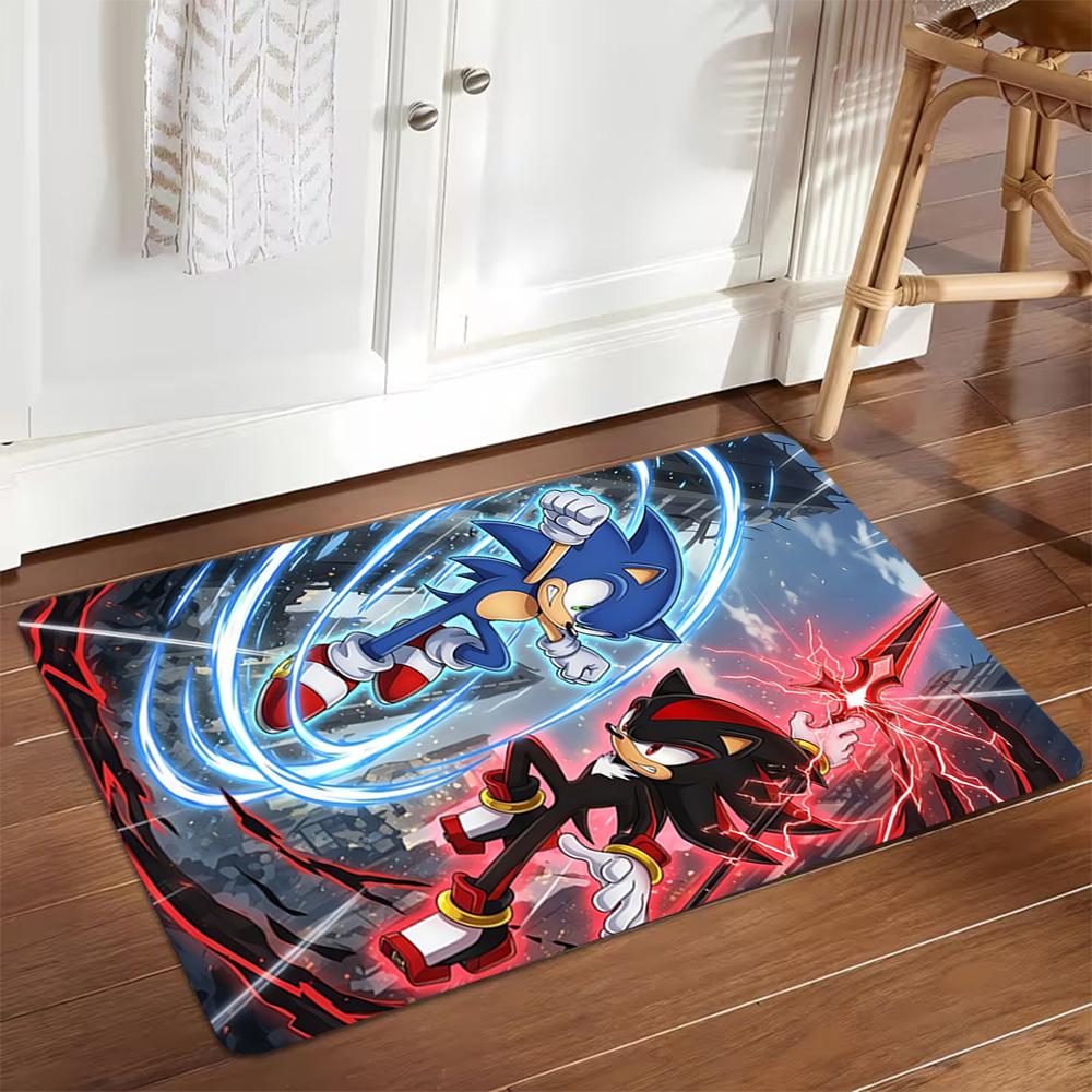 Sonic & Shadow: Speed Clash Decoration,Carpet,Living Room,Bedroom, Non-slip,Square rug