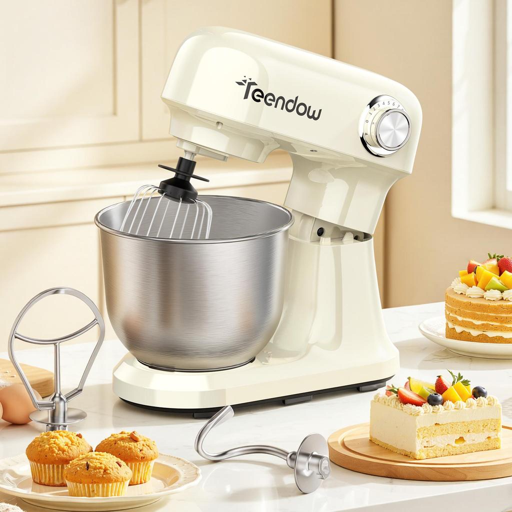 TEENDOW SM-B03 Home Food Processor,1500W,12 speed settings,extra-large 5L capacity,304 stainless steel bowl,food-grade accessories.