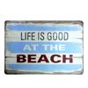 Life Is A Beach Табличка Винтаж Металлические Оловянные Вывески Бар Открытые Декоративные Тарелки Русалка Наклейки На Стены Плакат Океана Домашний Декор N250