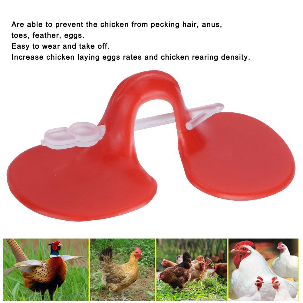 500Pcs Chicken Blinders Spectacles Anti Pecking Eye Glasses Tool for Poultry Necessary