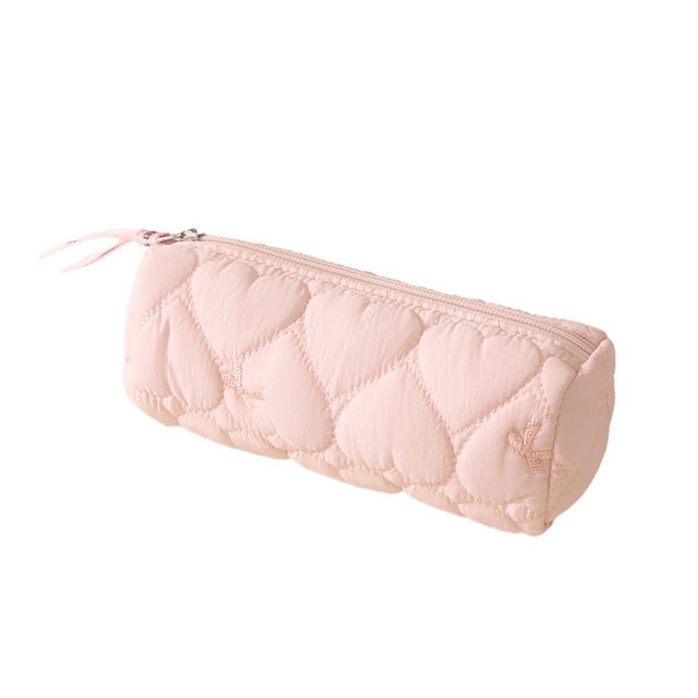 Large Capacity Pencil Case Love Bowknot Design Pencil Box New Makeup Brush Organizer  for Students