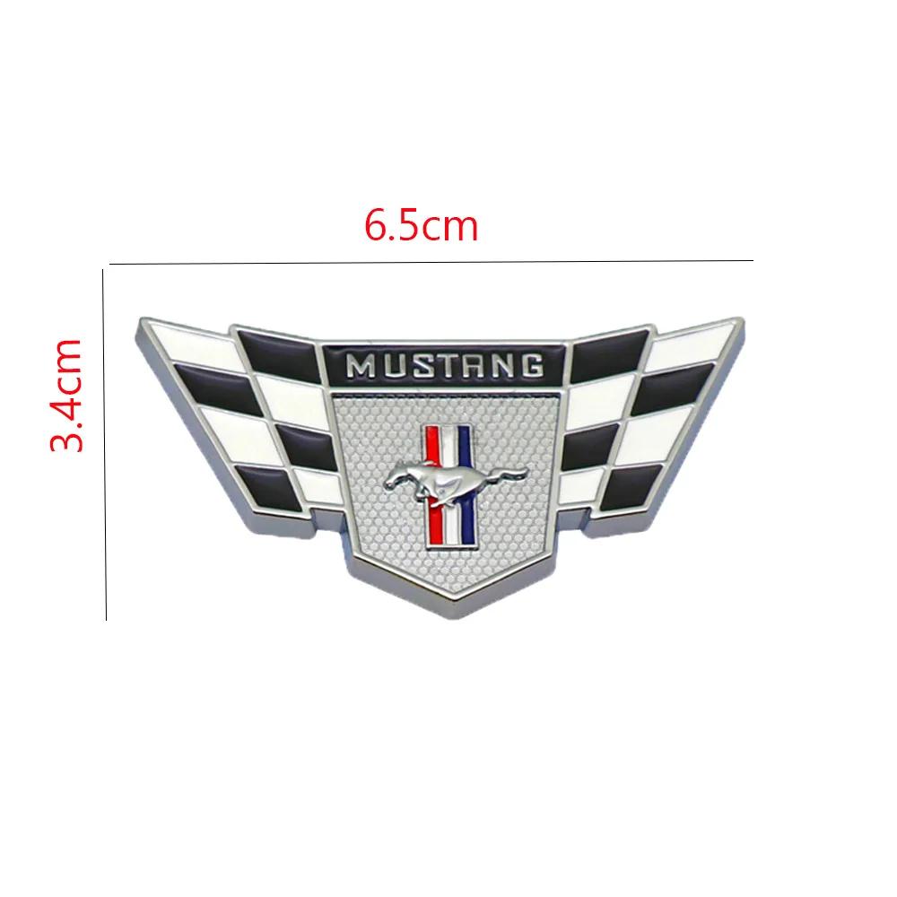 XJGE5 1pc 6.5x3.4cm Metal Car Horse Badge Trunk Sticker for Ford Mustang 2.3T Shelby GT350 GT500 GT 2015-2017 Rear Logo Emblems