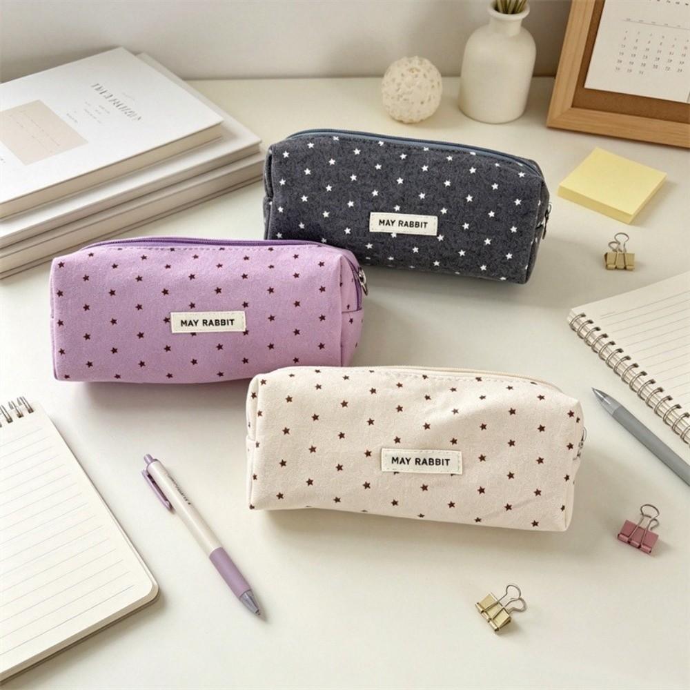 Portable Pen Bag Large Capacity Stationery Pouch Aesthetic Pencil Case Students