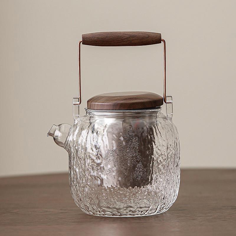 Стеклянный чайник и набор для заваривания для индукционной плиты: Белый горшок для варки, приготовления на пару и заваривания полезного чая дома