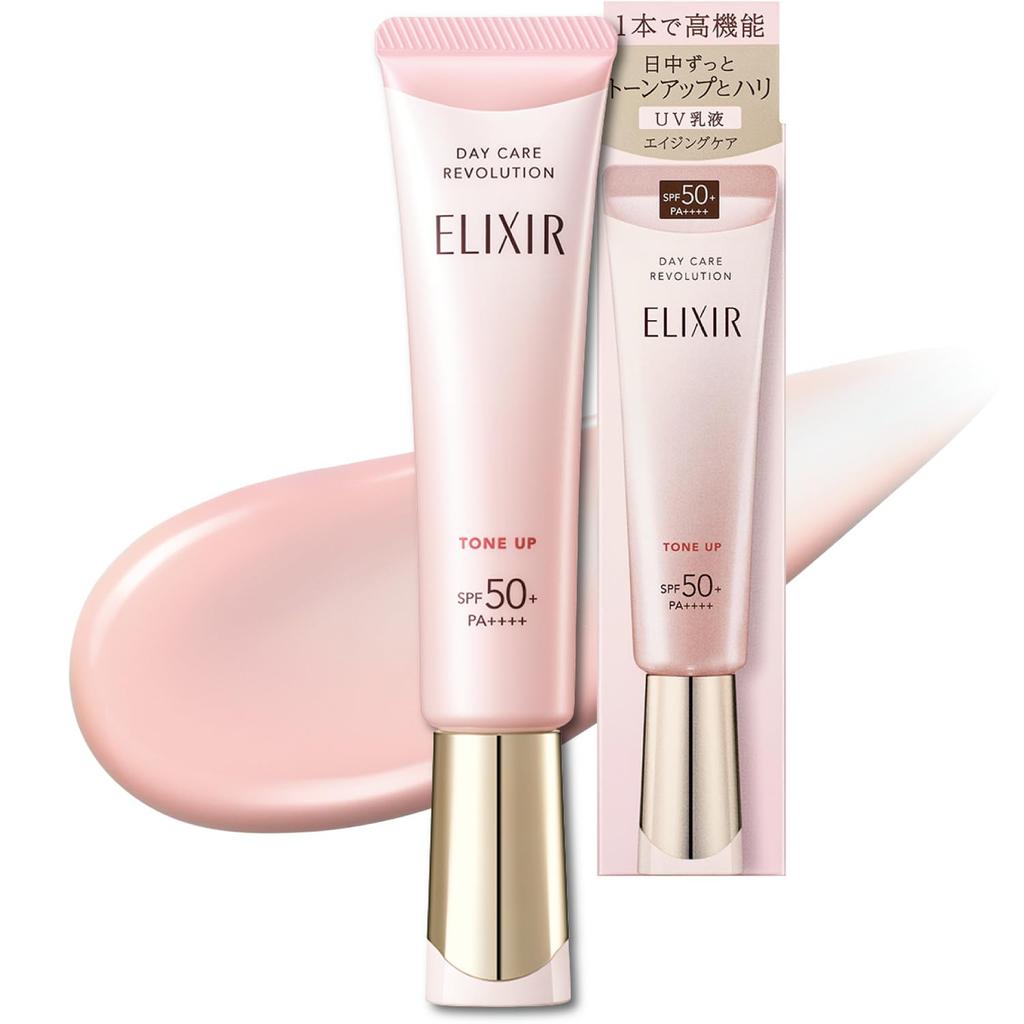 ELIXIR Day Care Revolution Tone Up 35g UV Baby Pink Morning Firmness Moisture Aging Care Superiel Shiseido Quasi-drug Emulsion/Cream (SPF50+ PA++++)
